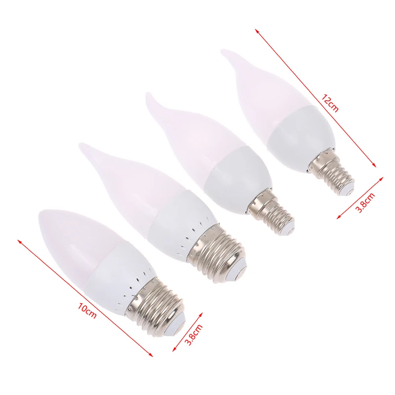 E14 E27 LED Candle Bulb AC 220V Led Candle Bulbs 5W Lamps Decoration Light Warm/White Energy Saving For Home