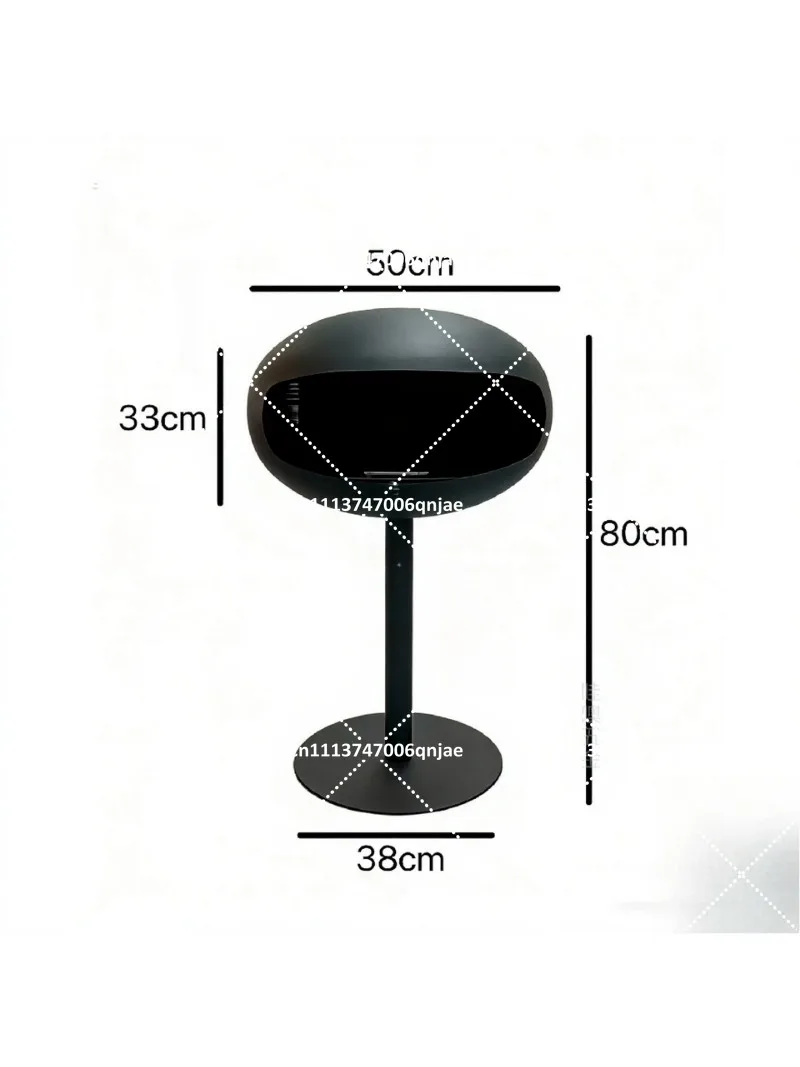 Freestanding Bioethanol Fireplace Ellipse Shape Smokeless Real Flame Heating Stove for Living Room Villa