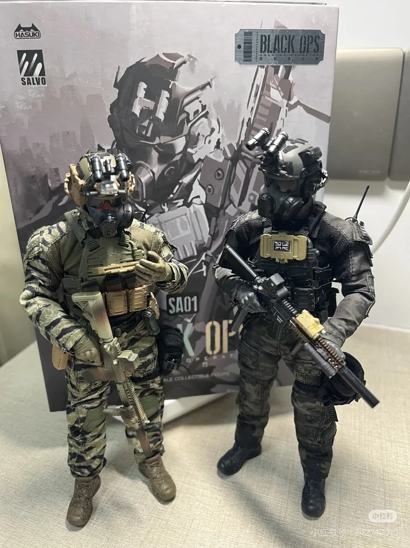 Auf Lager HASUKI SA01 Scale Collectibles Black OPS Night Action Team Komplettset 1/12 Männer Soldat Actionfigur Körpermodelle Spielzeug