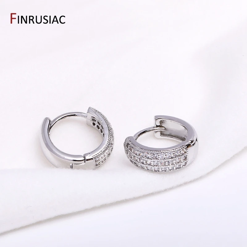 Gold Überzogene Messing Einfache Hoop Ohrringe Hohe Qualität Frauen Ohrringe, Eingelegten Zirkon Trendy Hoop Ohrringe Mode Schmuck Geschenke – Detail 38