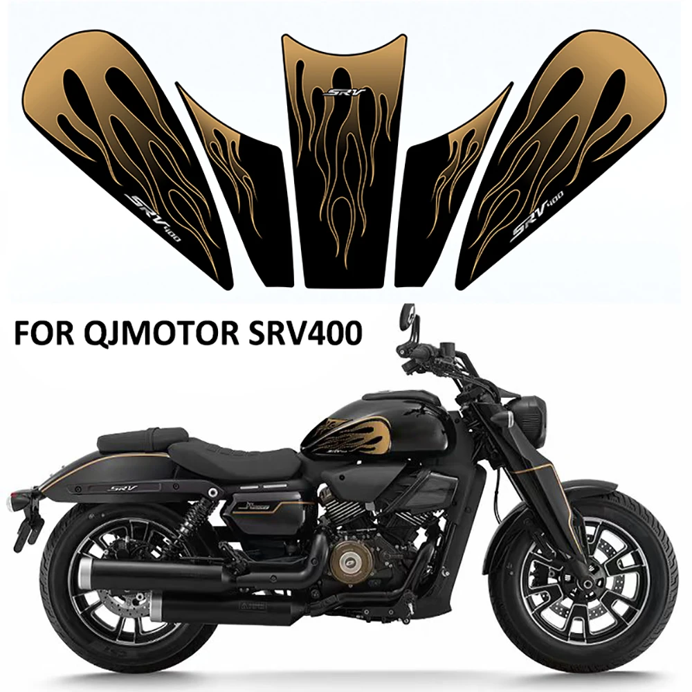 

Для QJMOTOR SRV400 SRV400 мотоциклетная накладка на масляный бак, защитная накладка, кожаная наклейка с глазурью, защитная наклейка, накладка