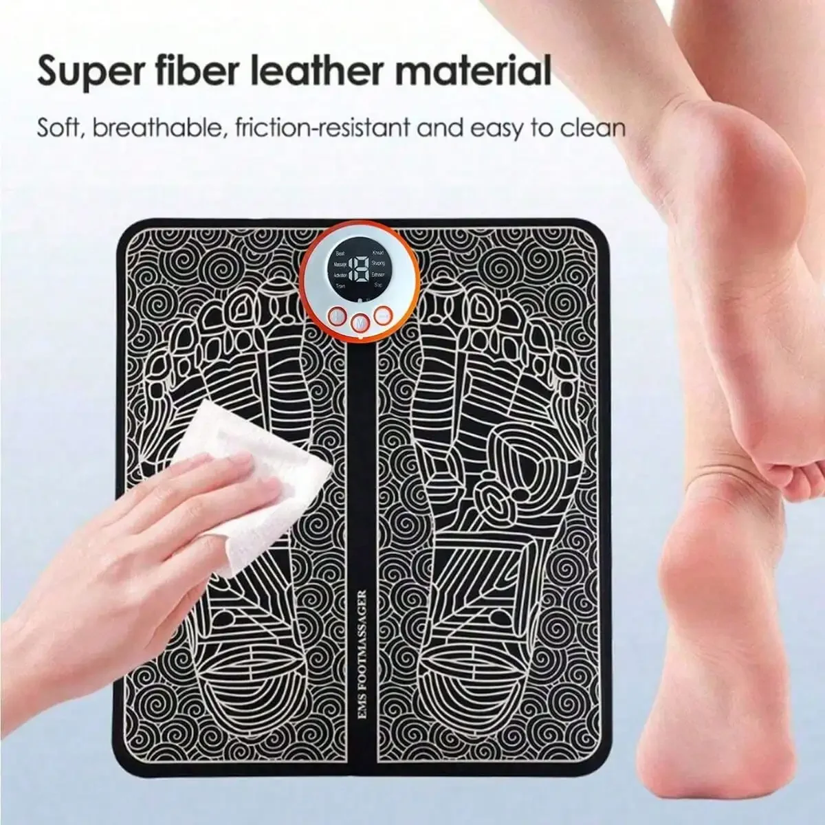 Electric EMS Foot Massager Pad Portable Foldable Massage Mat Muscle Stimulation Improve  Relax Feet