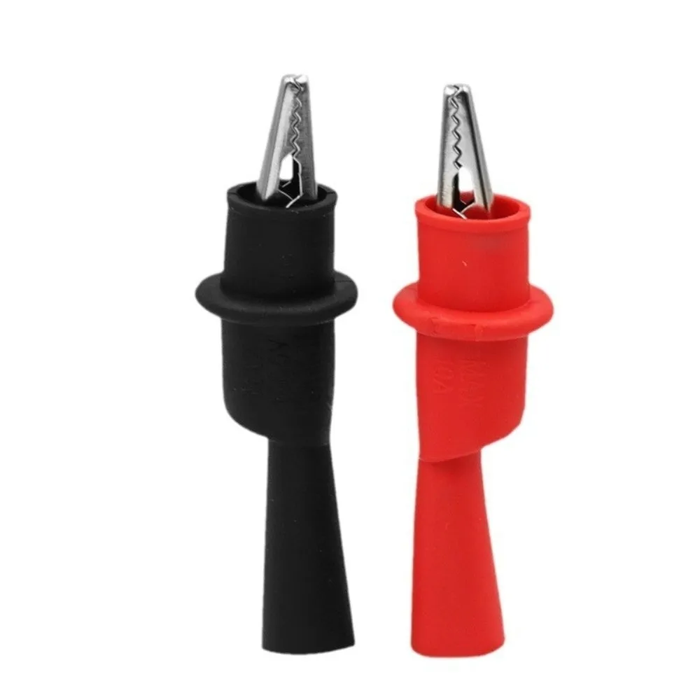 10A Rated Alligator Clip Test Leads Red Black Color 1000V Rated Wire Clip Clamp Set Ac Dc Capable Multimeter Test Probes