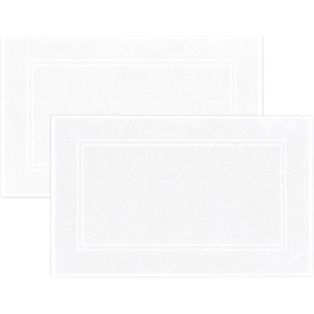 

Набор из 2 ковриков для ванной из 100% хлопка, 20 x 32 дюйма, супервпитывающие, напольные полотенца премиум-класса для гостиничного качества, роскошные, мягкие и быстрые D