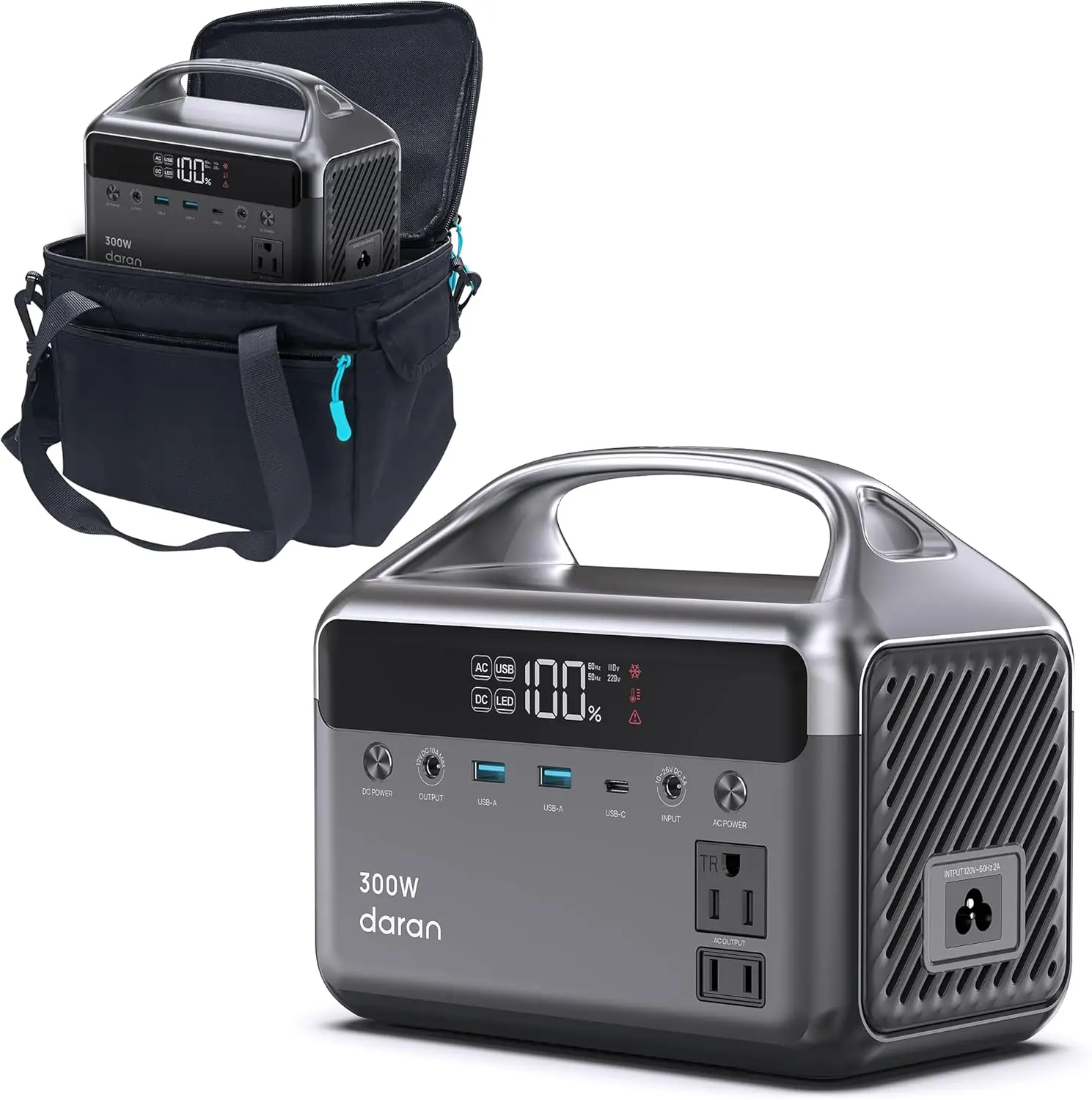 

Portable 300W Power Station, 192Wh LiFePO4 Solar Generator with AC Outlets & 7 Ports, Fast Charging for Emergencies