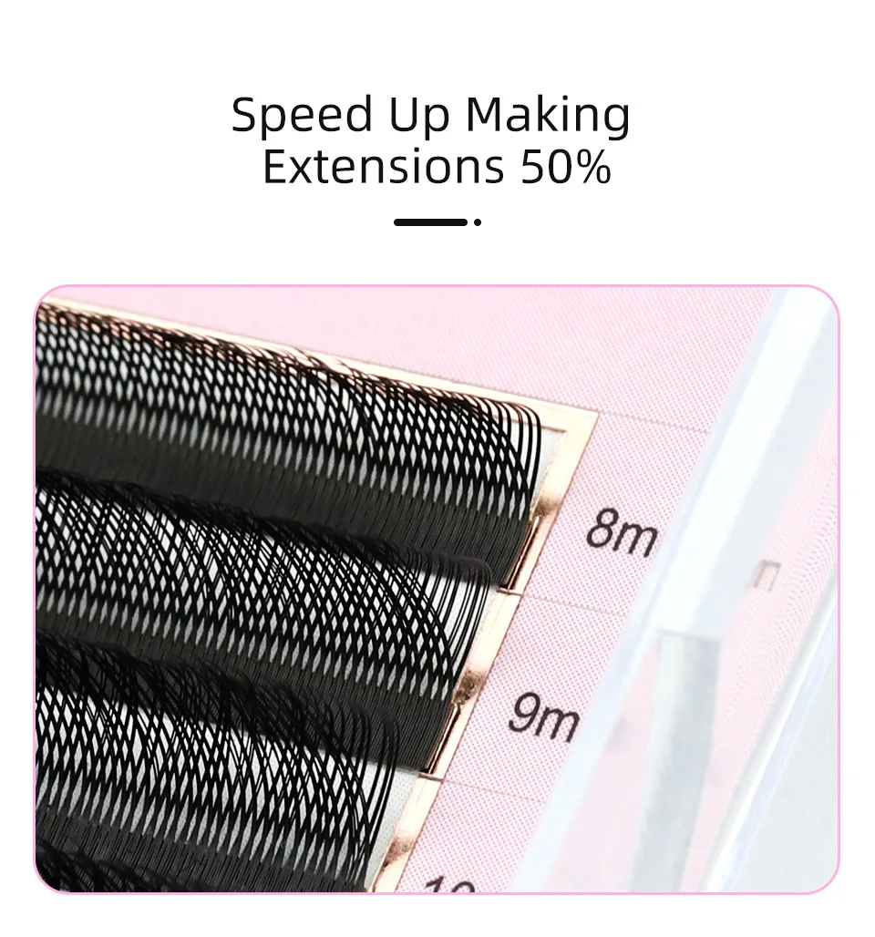 AGUUD Braune 4D W Wimpern YY 3D 4D 5DW geformte Spike Clover Wimpernverlängerung 3D Fairy Blooming Natural Woven YY Einzelwimpern – Detail 15