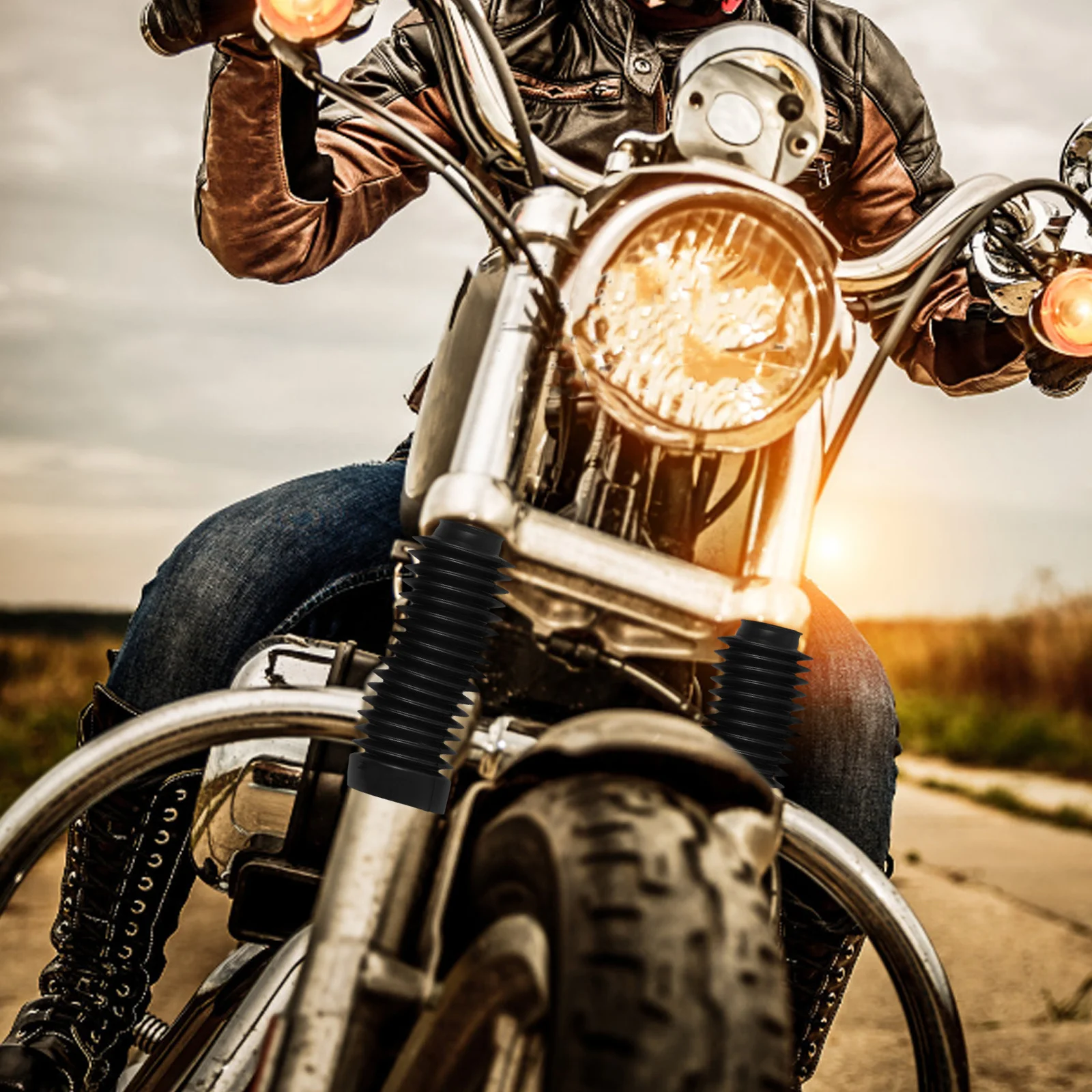 

1 Pair Motorcycle Front Fork Covers Rubber Shock Absorber Protector Sleeve For Off-Road Motorbike Front Shock Protection