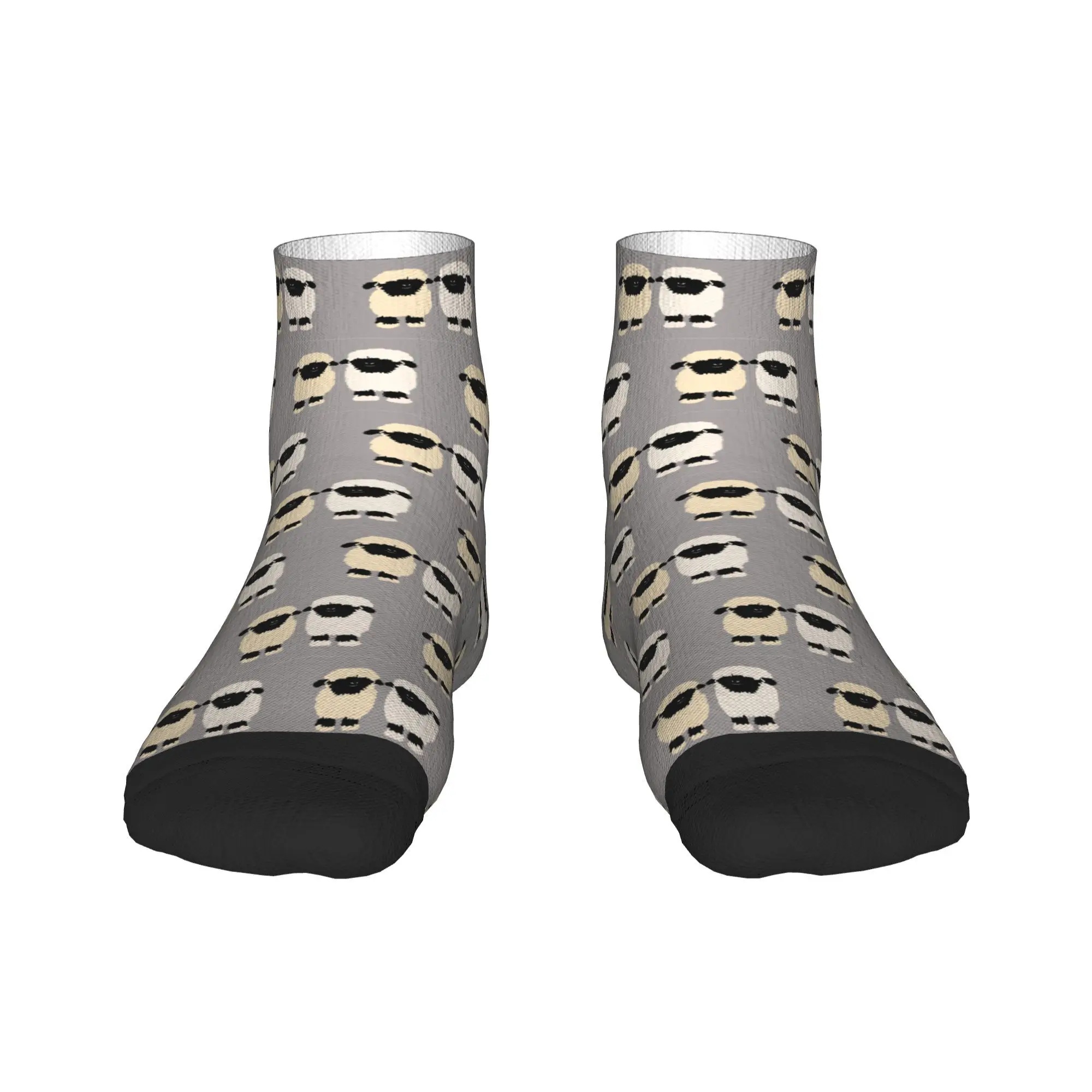 

Носки Valais с черным носом и овцами, чулки высокого качества в стиле Харадзюку, всесезонные носки, аксессуары для подарков унисекс