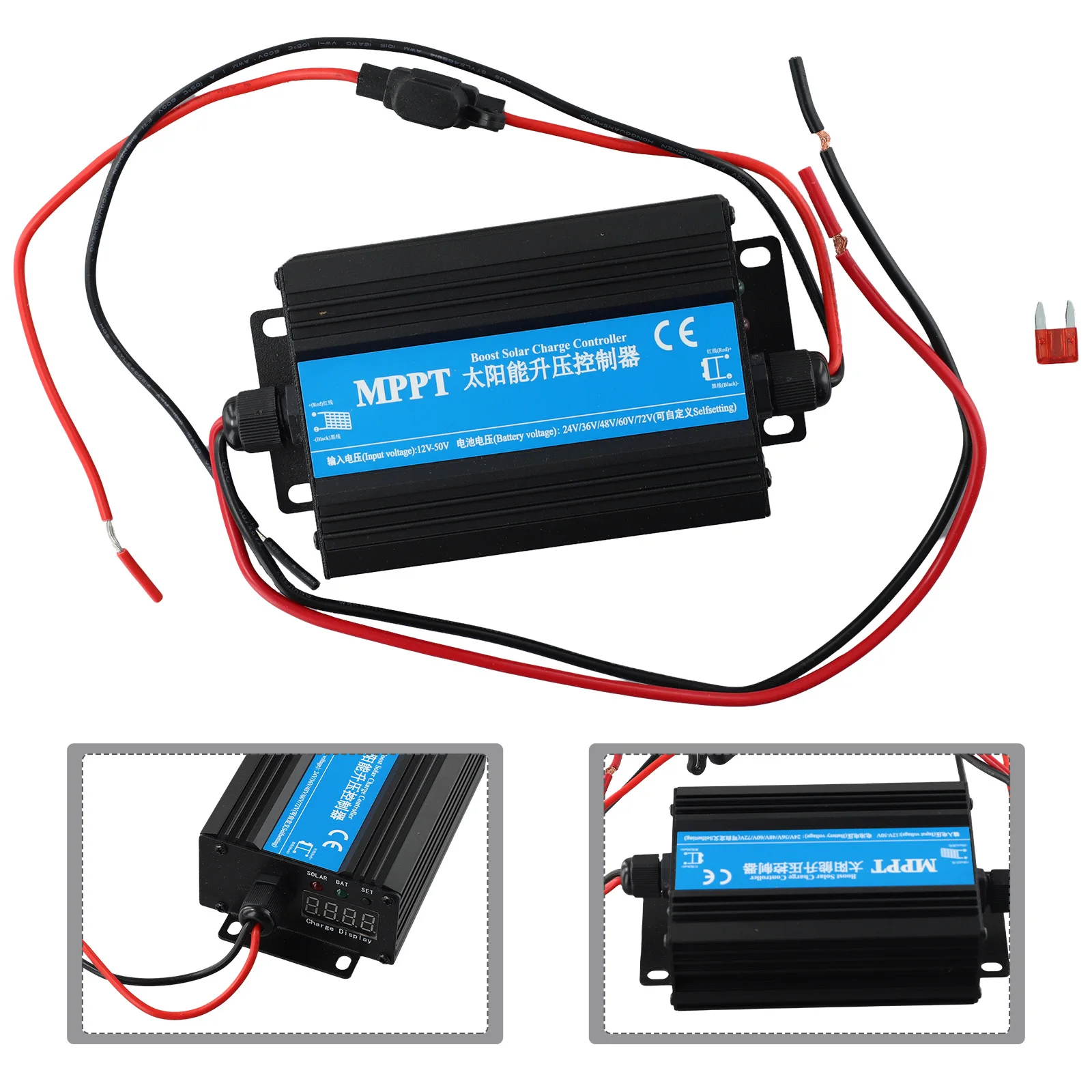 Brand New Controller Booster 24-72V for MPPT Solar Booster Controller Solar Charge Solar Charge Rules With LED Displays