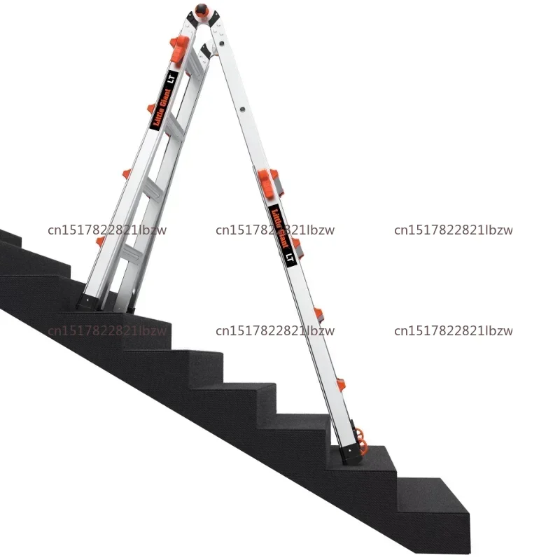 Little Giant LT M17 Aluminum Multi-Use Ladder with Wheels, Type 1A - 300 lbs. Rated