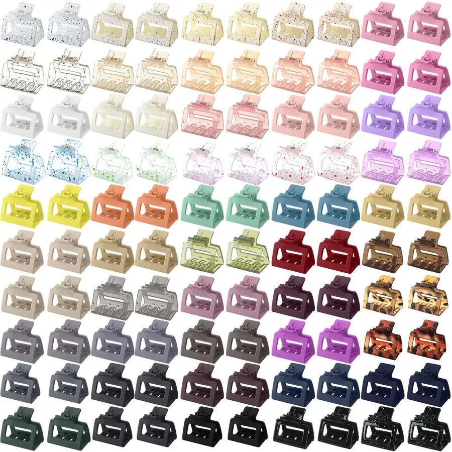 

100 Pcs Claw Hair Clips Bulk 2 Medium Square Matte Nonslip Claw Clips for Women Hair Styling Accessories for Women Gift Wife Mot