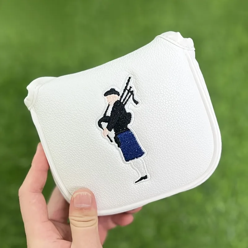 1 غطاء رأس بتصميم مثير للاهتمام لنادي الجولف - PU أبيض - إغلاق بإبزيم مغناطيسي، واقي نادي مقاوم للخدش #3