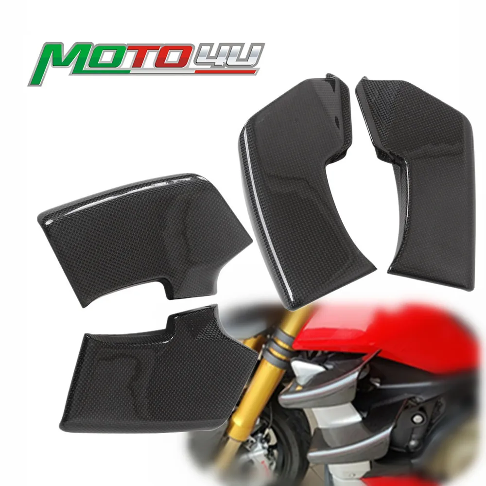 

MOTO4U For Ducati Streetfighter V4 V4S SP V2 2020-2023 100% Carbon Fiber Winglets Motorcycle Upper Lower Winglets Modification