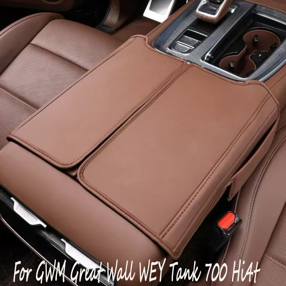 

Car leather armrest box cover central armrest box cover For GWM Great Wall WEY Tank 700Hi4tProtective pad decorative accessories