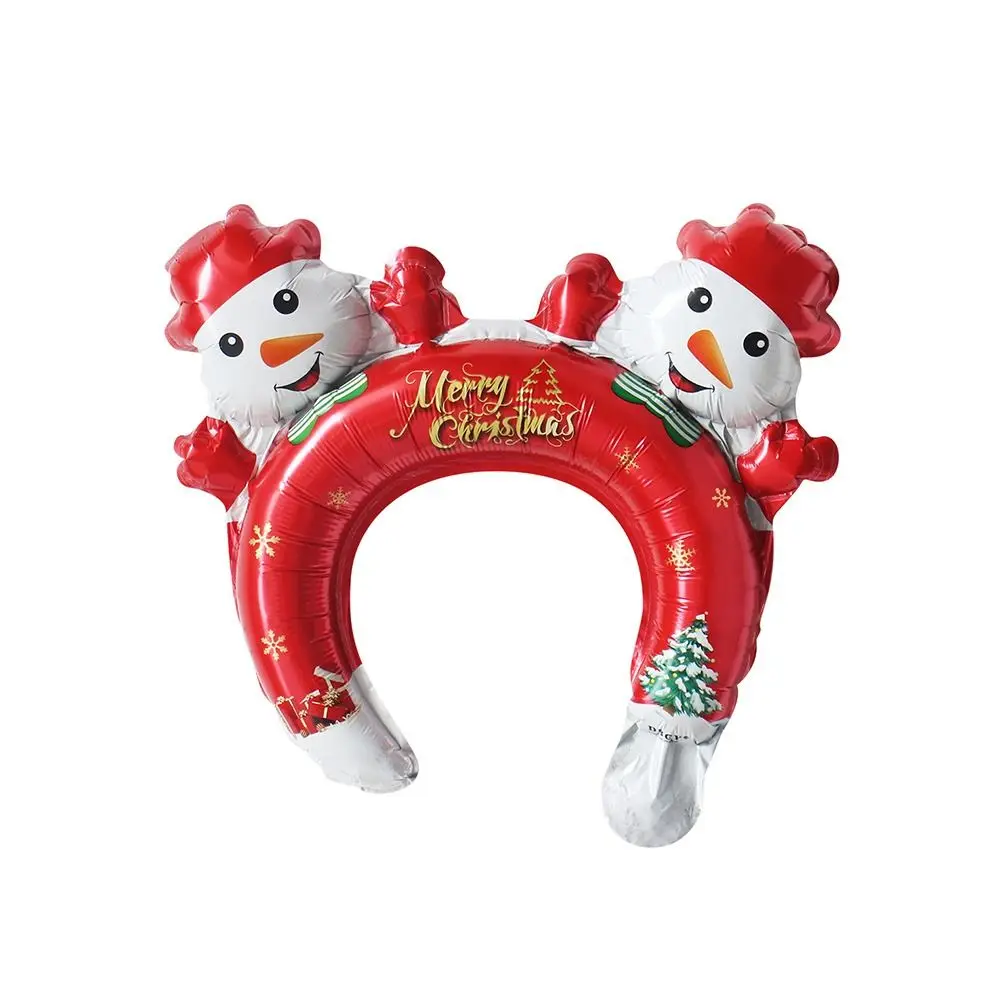 

Head Mounted Christmas Balloon Headband Leak-proof Long Lasting Hair Band Balloon Inflatable Thickened Aluminum Film Balloon