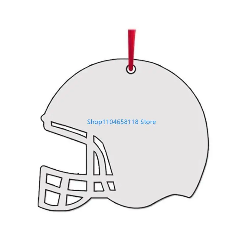 20 Pcs DIY Blank Sublimation Helmet Ornaments Heat Transfer Ear Drops