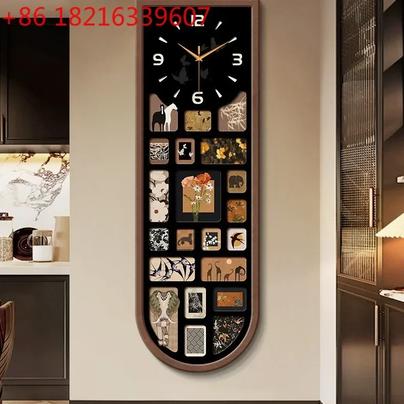 Entrance decorative painting hanging painting aisle led with lamp mural light luxury simple modern corridor end light painting