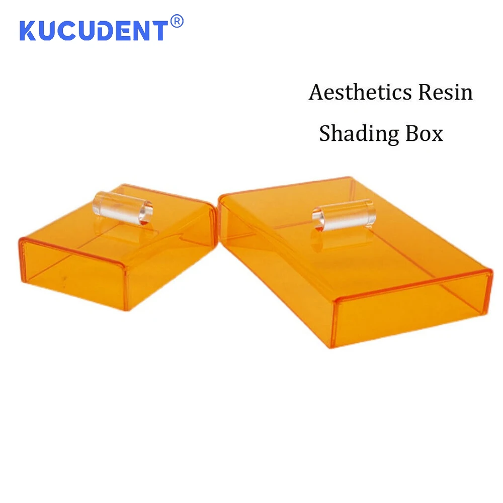 KUCUDENT 1 Pc Dental Resin Shading Box Plastic Oral Light-Proof Tool Dentist Material Storage Case Dentistry Organizer Box