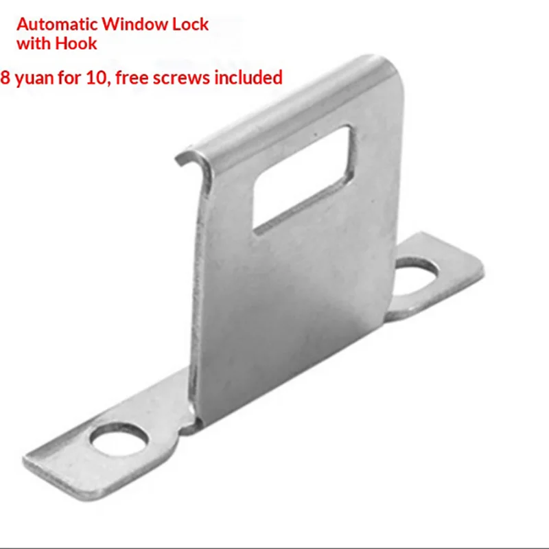 Automatic lock with hook window hook 90 old-style window lock hook bow-shaped hook window buckle snap lock hook aluminum alloy d