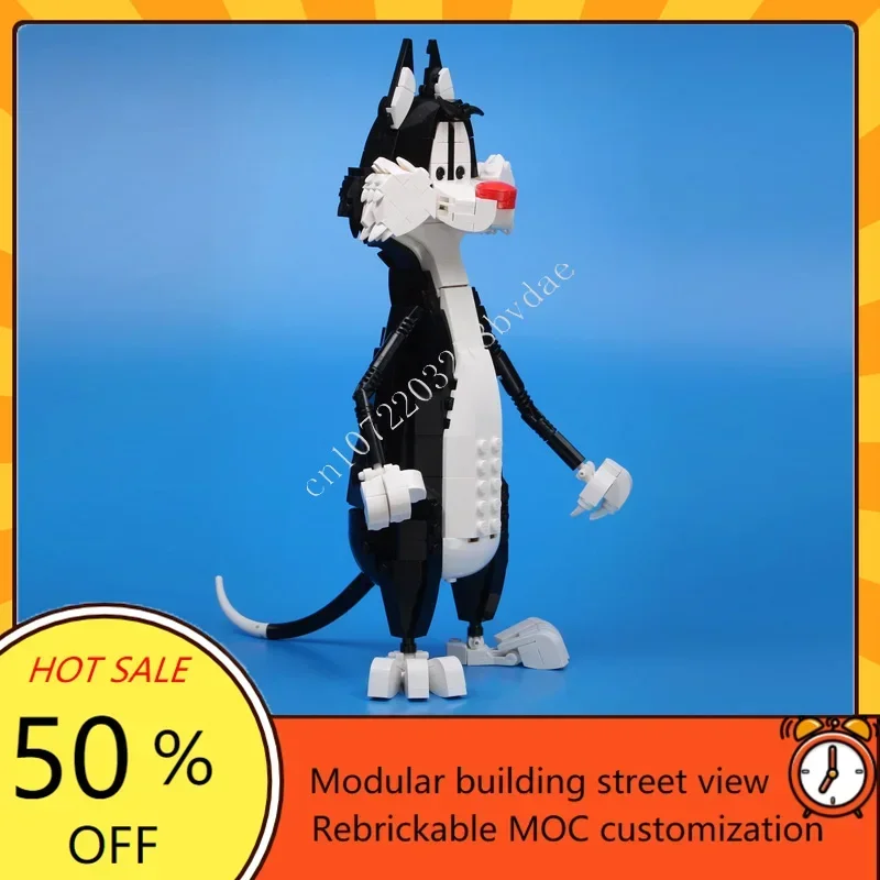 406PCS MOC Stad Dier Sylvester (Kat) s Dierentuin Schattige Huisdieren Accessoires Thuis Technische DIY Verjaardag Vrienden Kerst Speelgoed Geschenken