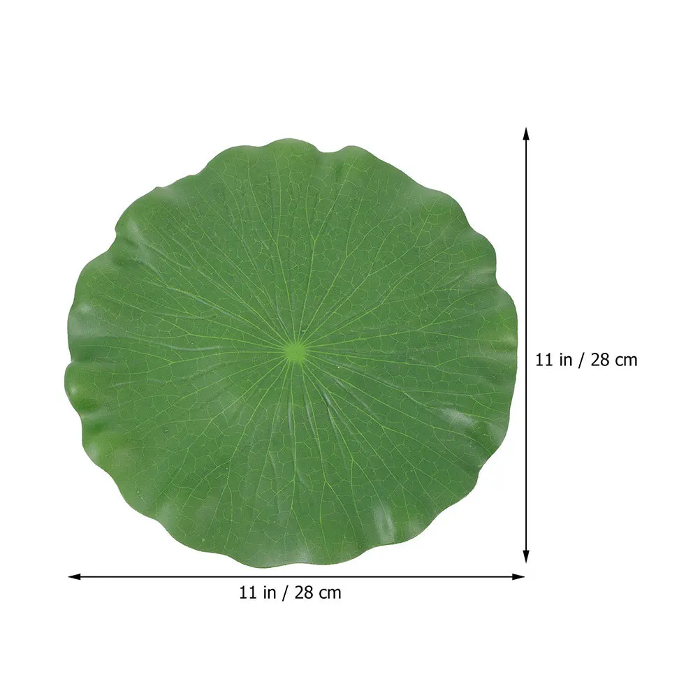 12 قطعة منصات الزنبق الاصطناعي عالية الواقعية مقاومة للتلاشي سهلة الديكور بركة حوض السمك العائمة أوراق اللوتس نباتات البركة العائمة