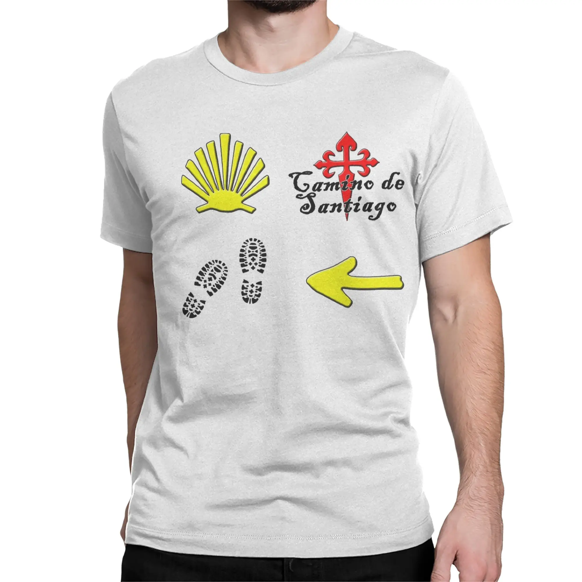 Camino de Santiago for Men Women T Shirt  Funny Tee Shirt Short Sleeve O Neck T-Shirt 100% Cotton Plus Size Clothes