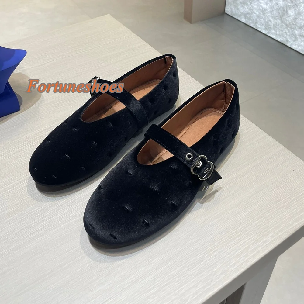 

Round Toe Shallow Flat with Shoes One Word Belt Buckle Solid Women Shoes 2025 New Arrivals Fashion Casual Spring/autumn Shoes