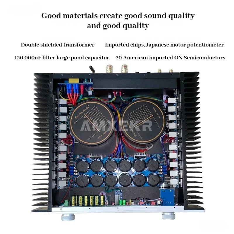 

AMXEKR Eternal Sound High Power Fever Class A HiFi Amplifier Combiner Fully Balanced Bluetooth Remote Control Power Amplifier