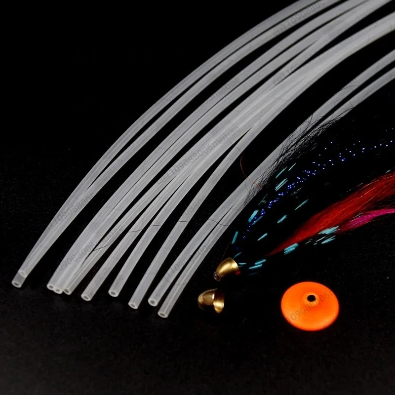 

10Pcs Pack 20cm Fly Tying Tube Plastic Hollow Main Tube Semi-Rigid Liner Tubbing for Salmon Tube Fly Tying Material