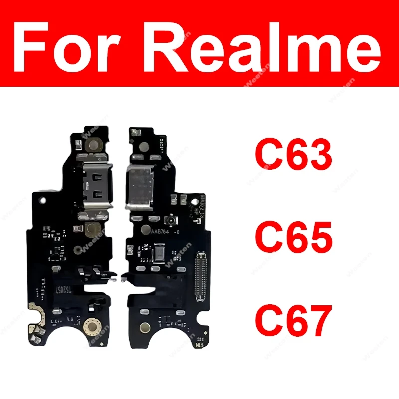 

Плата USB-порта зарядки для Realme C63 C65 C67 4G 5G, гибкий кабель-разъем для зарядки, запасные части для ремонта