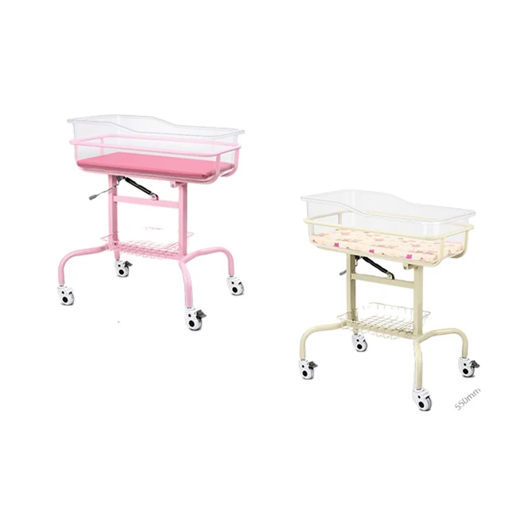Baby Medical Medical Hospital Transport Trolley Infant Cot Wiht Bassinet Newborn Baby Crib Bed Cart - view 2