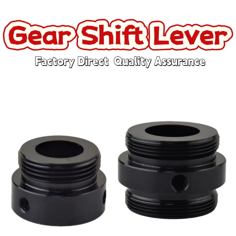 

28mm No Thread Shift Knob Adapter Base Aluminum Alloy Connector Black Universal Shifter Lever Adapter for Car Modification