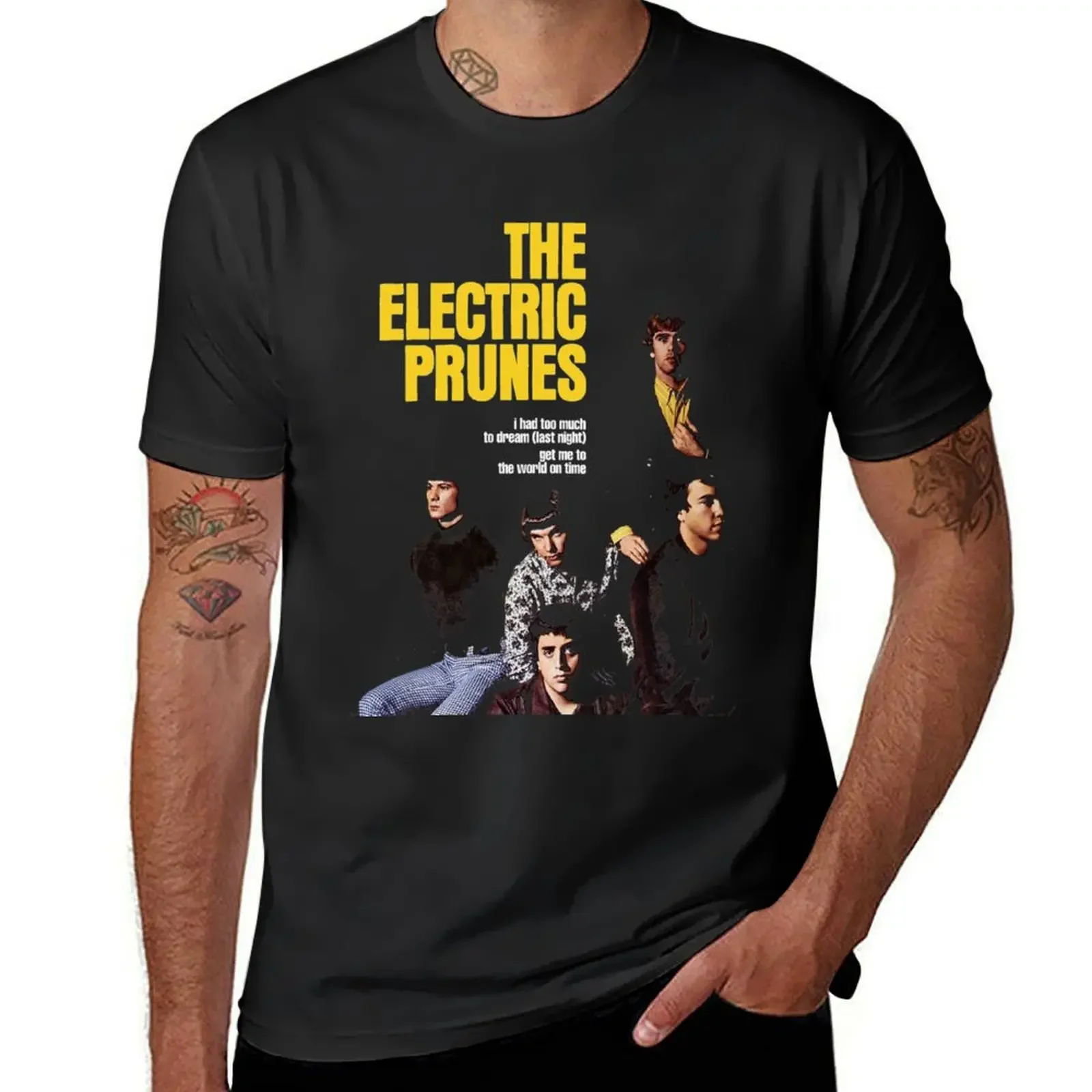 Футболка The Electric Prunes fan art, кавайная одежда, простые футболки для мужчин