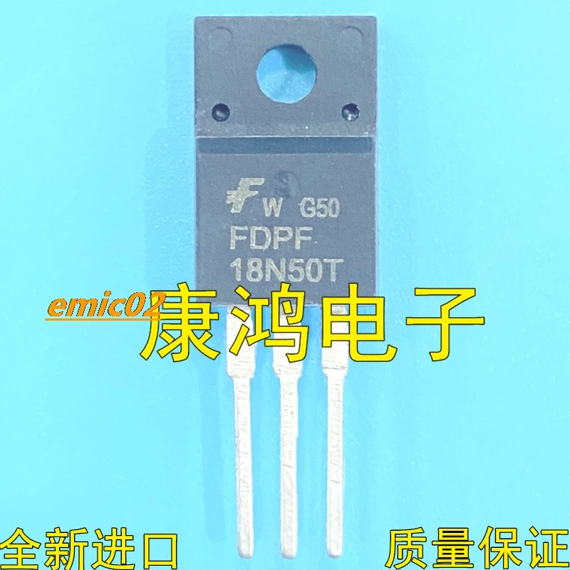 10pieces Original stock FDPF18N50T TO-220F MOS 18A500V