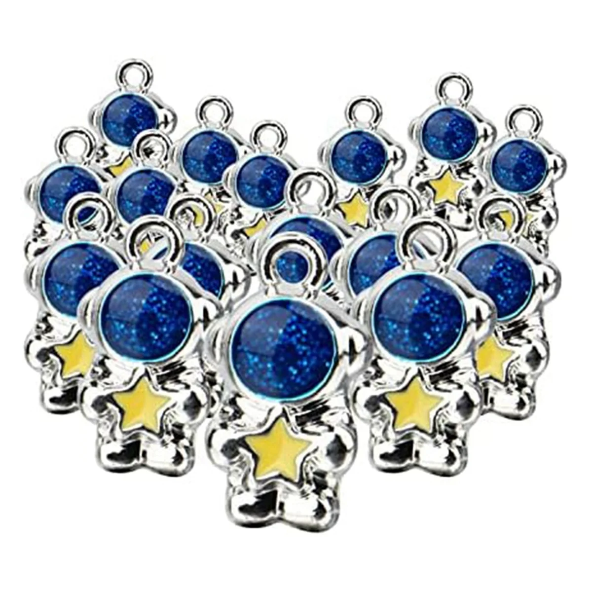 80PCS Astronauts Enamel Charms Gold Plated Colored Pendants Accessories for Necklace Bracelet Jewelry Making DIY Craftin