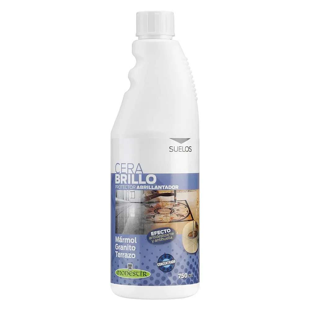 Monestir -  Cera Brillo Suelos Mármol y Terrazo, Gama City 750ml - Protege y Abrillanta Suelos