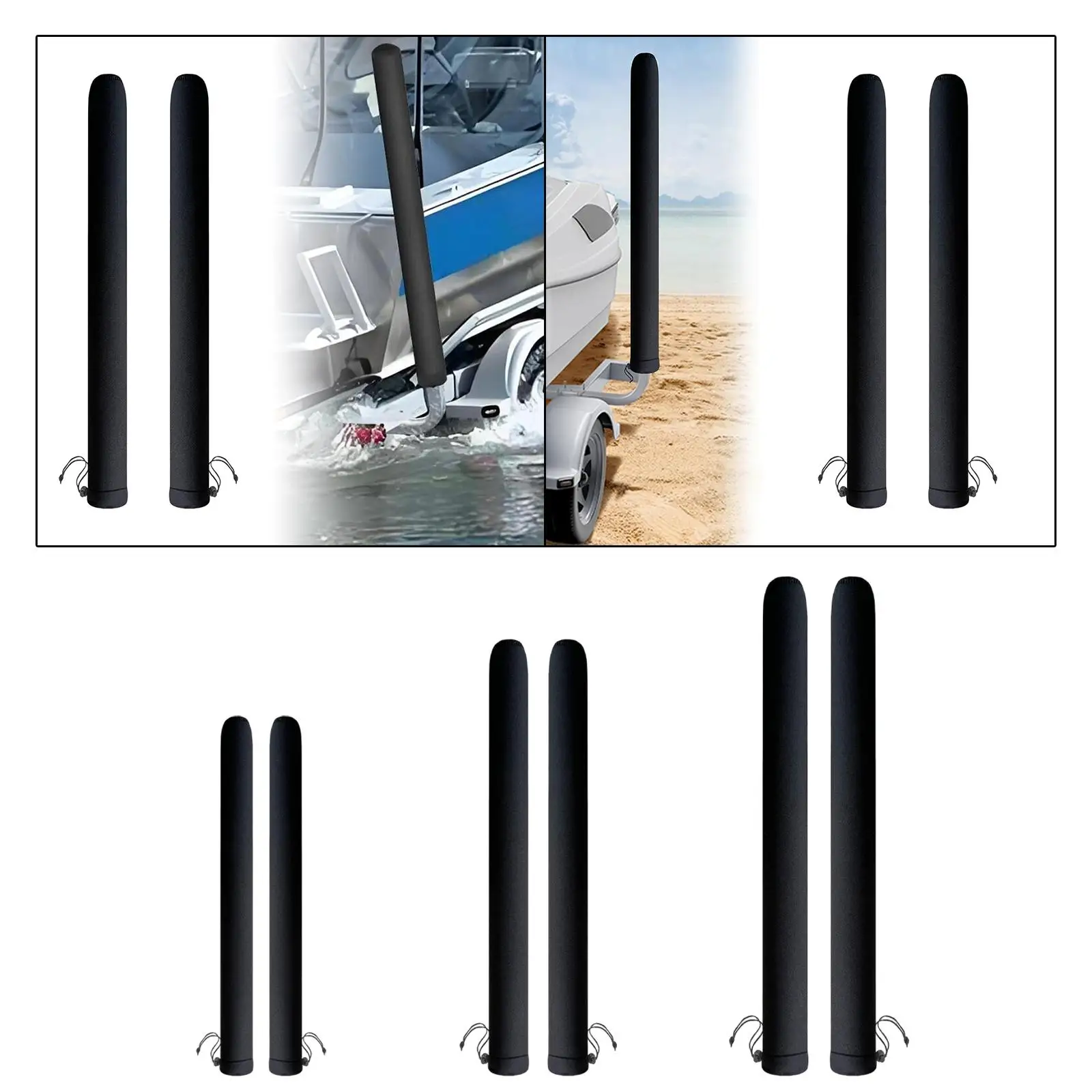 

Boat Trailer Guide Pole Cover, Protective Cover, Lightweight Heavy Duty for Sailboat Trailer, Tear Resistant