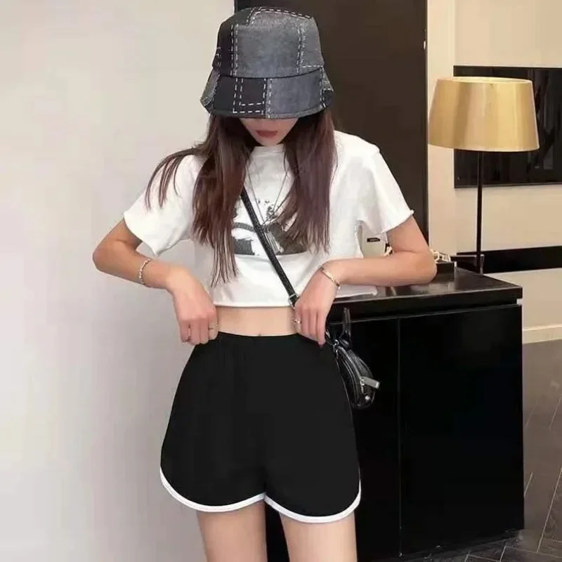 Nice Summer New Shorts Women's Sports Shorts Casual Korean Edition Yoga Wide Legs Home Sleeping Pants High-waisted Slimming Shor