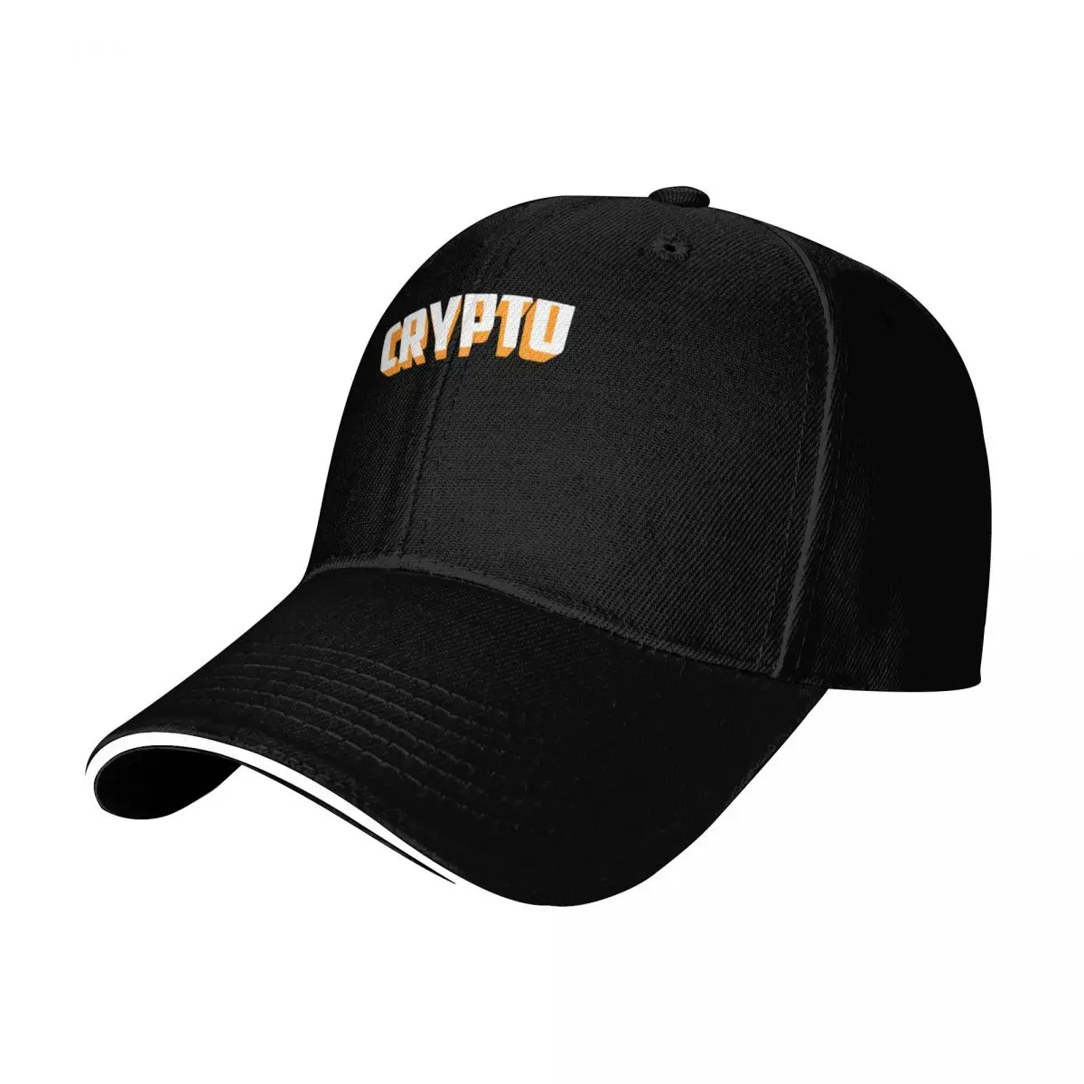 Crypto Text Effect - Cryptocurrency Investing Baseball Cap Lightweight Packable Gift for Him Her Casual Daily Wear