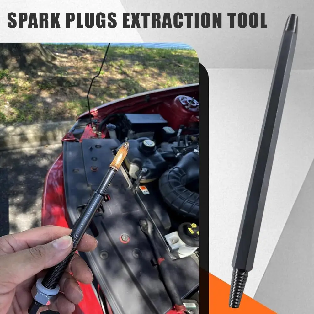 

Spark Plugs Removal Tool Professional Spark Plug Removal Kit with 10mm Hex Drive Double-ended Reverse Flute Tap for Quick