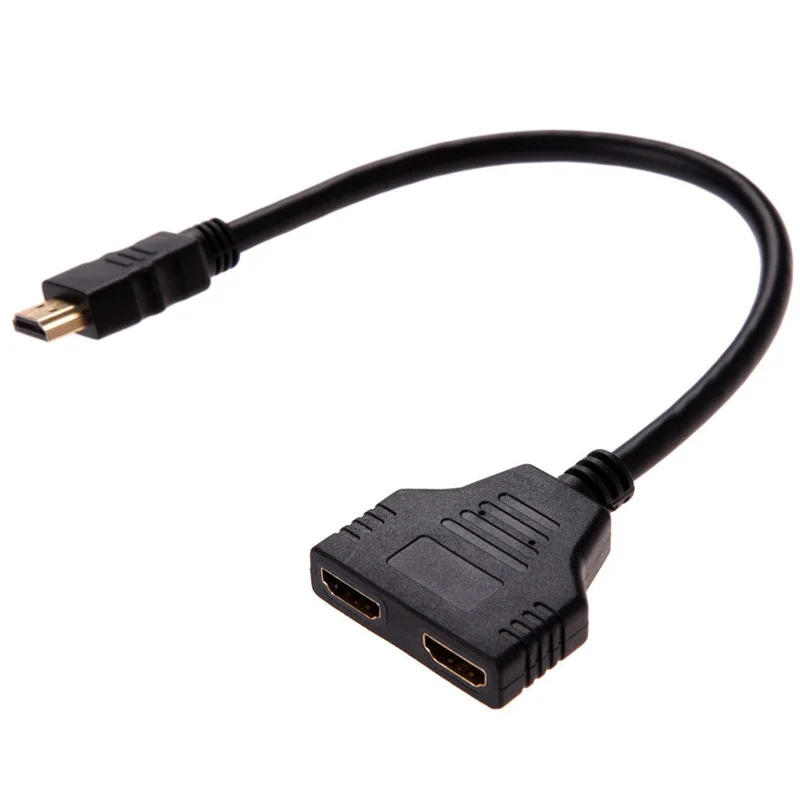 1080P HDMI-compatible Splitter Cable Male To Female 1 Input 2 Output Splitter Cable Adapter Converter For TV, DVD players, PS3