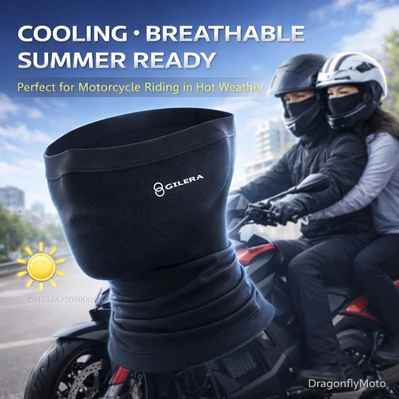 

For Gilera GP800 Fuoco Nexus 500 Runner 50 125 200 Motorcycle Summer Cooling Breathable Face Mask Neck Gaiter Balaclava Custom