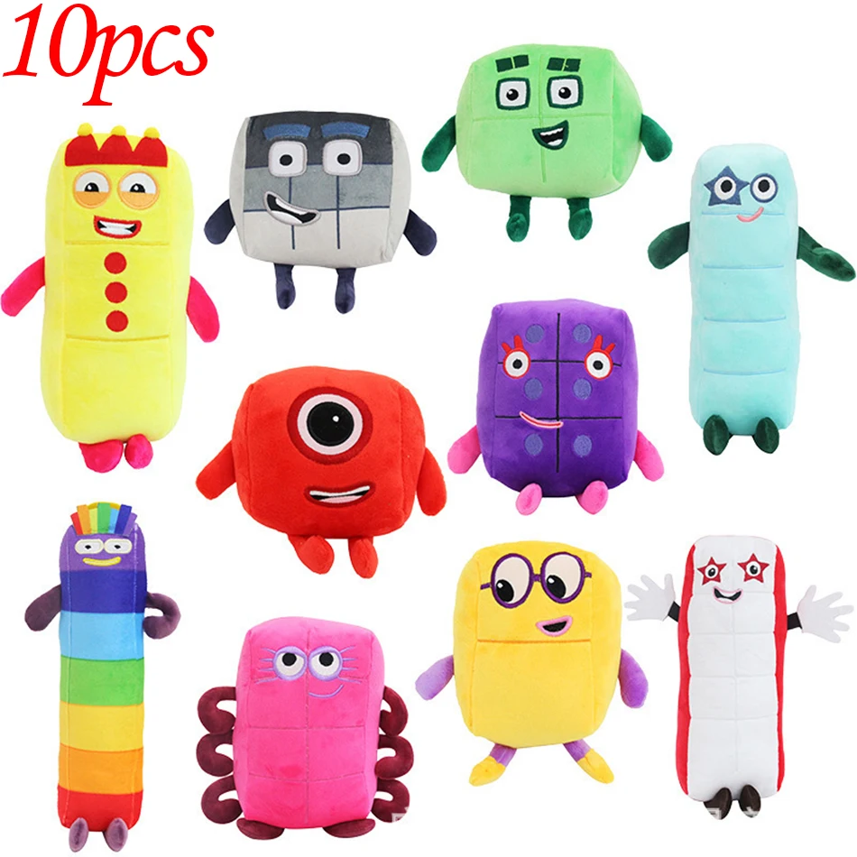 14-18cm Cartoon Number Plush Doll Toys Educational Stuffed Movie Anime Kids Early Childhood Birthday Christmas Gift