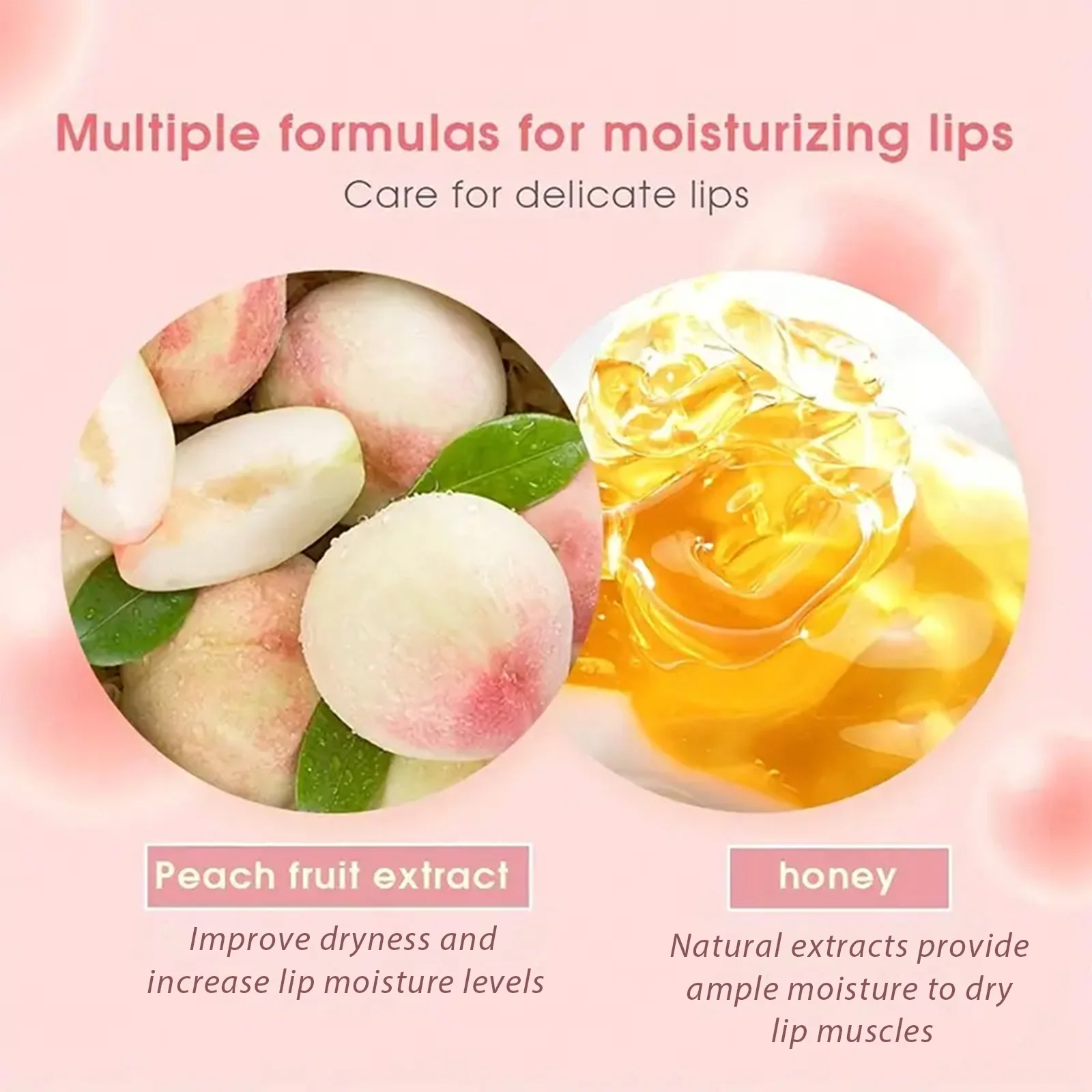 Water Ice Levin Peach Hydrating Lip Balm Won't Fade Lipstick Peach Hydrating Long Lasting Color Moisturizing Lip Balm