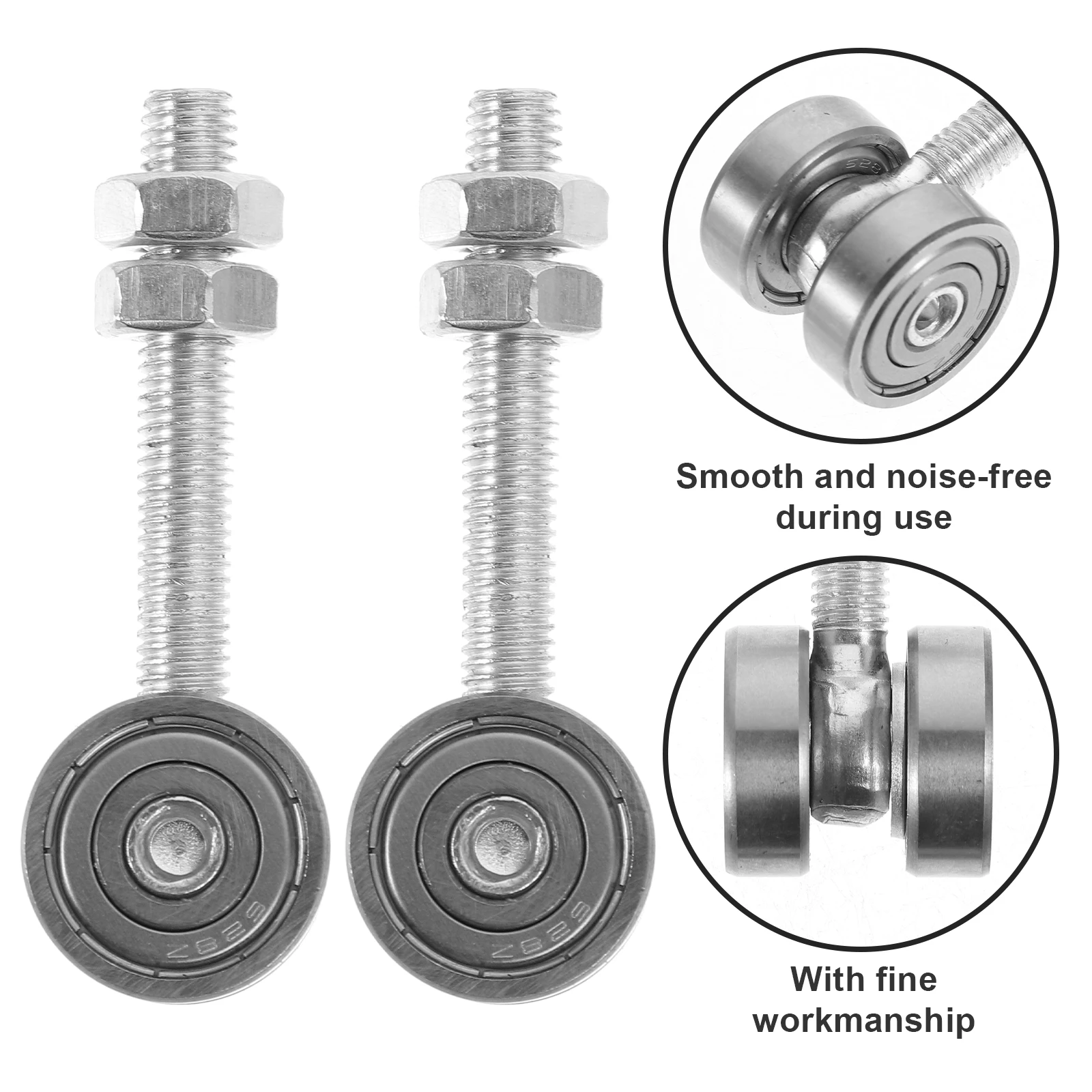 

2pcs Sliding Door Trolley Assembly 2 Wheel Heavy Duty Bearing Roller Strut Channel Replacement Two Bearing Trolley Hardware For