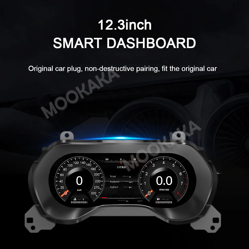 Car dashboard Auto Gauge For Chevrolet Camaro AYX Series 2016~2023 Full LCD Instrument Digital Cluster Panel Linux Speed Meter