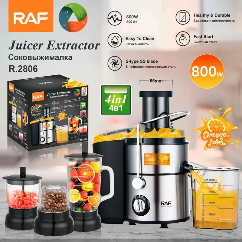 800W Electric Juicer Extractor,4 In 1Home Kitchen Multifunctional Wall Breaking Grinding And Cooking Machine,Residue Separation