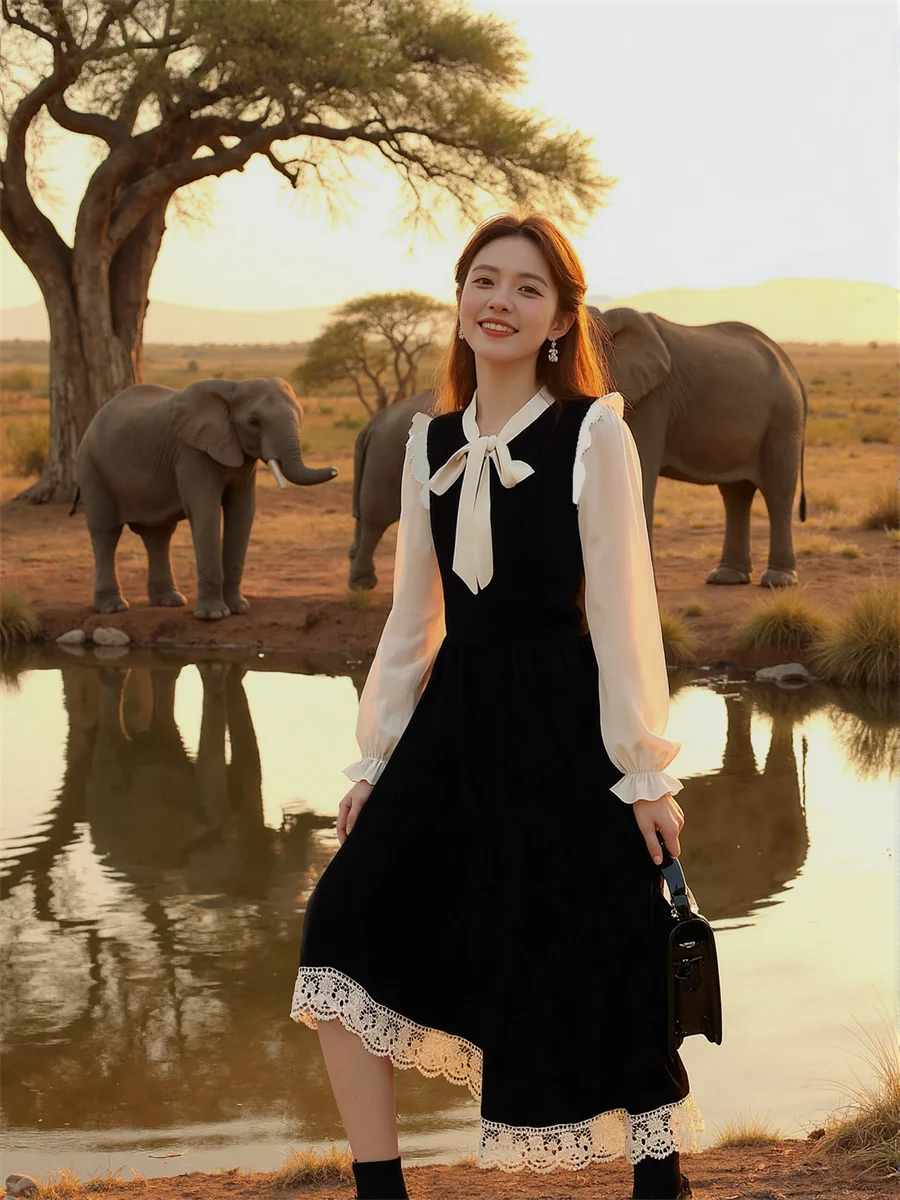 Vestido longo preto feminino até o tornozelo vestido de noite ouro pérola ilusão recorte um ombro cordão cintura império bordado