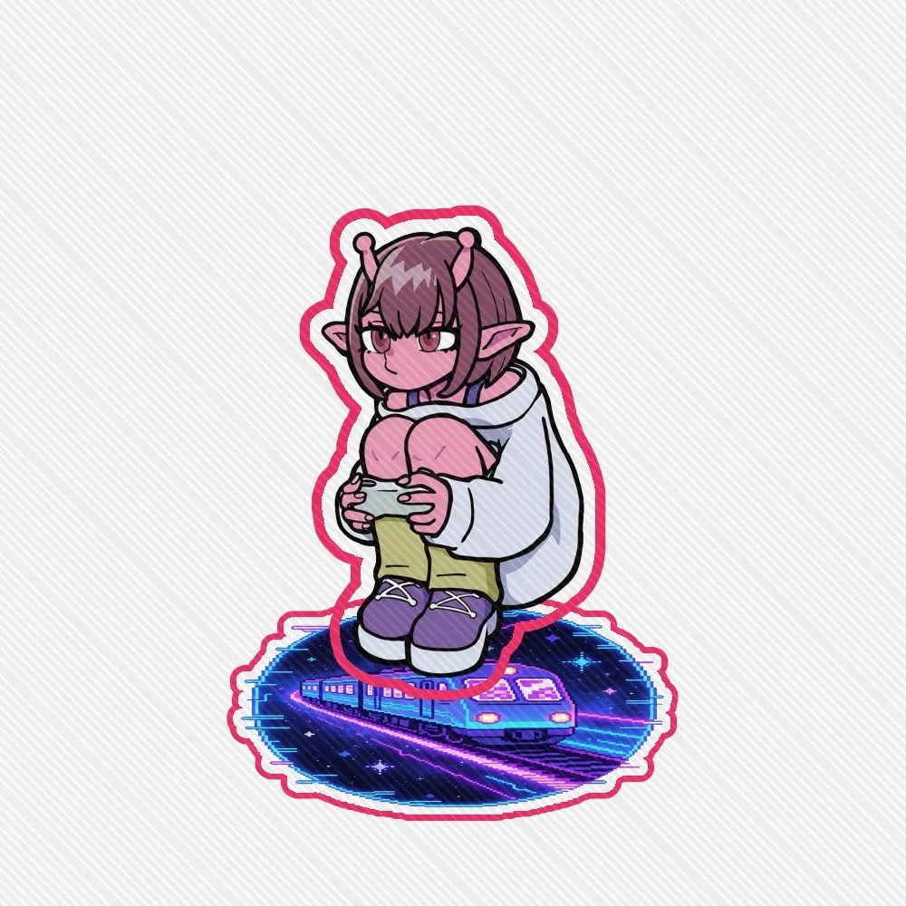 10cm cute Anime MILKY SUBWAY Secret Night Acrylic Keychain Ornaments  Decorations cosplay Accessories Goods Christmas Gifts