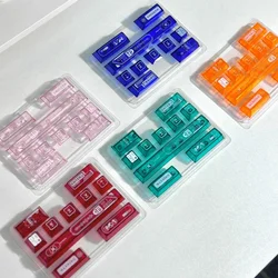 LongCheng Transparent Keycaps 10pcs Custom Cherry Profile Artisan Keycap Addition Cute Point Key Caps Mechanical Keyboard Gamer